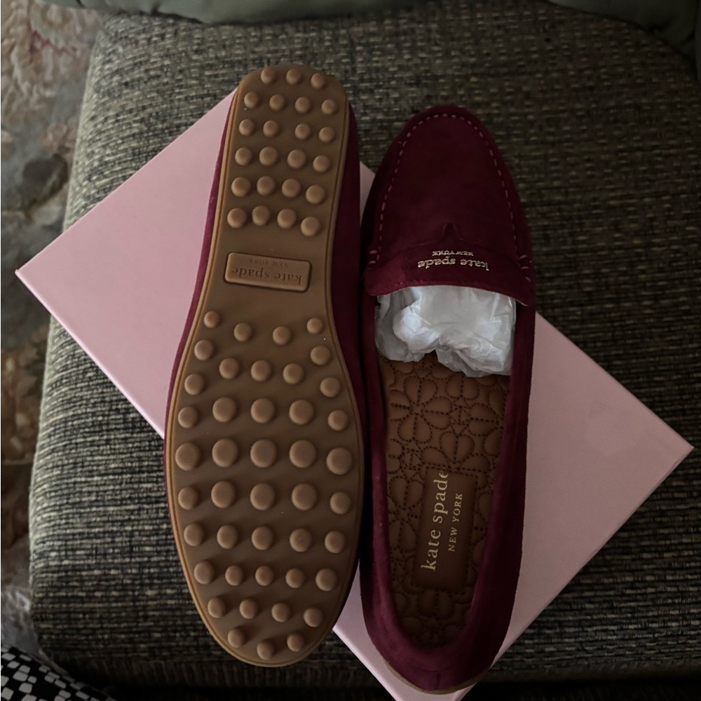 Kate Spade Red Loafers Slip-Ons - Picture 5 of 6